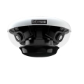 Panoramic 360° IP, 4x2MP=8MP ICR, dWDR 120dB, STARLIGHT, LEDs 25mt, IP66/IK10, POE, H.265, Advanced VCA A