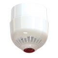 Sirena bianca 32 toni a soffitto flash rosso IP65 2000 CPR