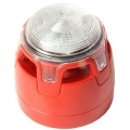 Sirena rossa con flash LED rosso con base standard